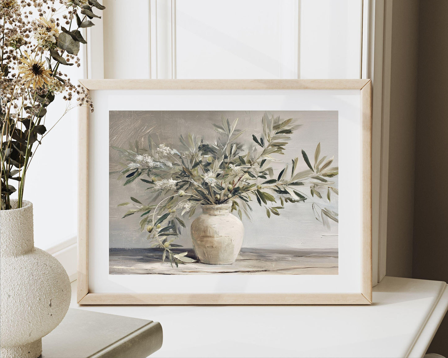 Olive Branches in Vase Printable Wall Art