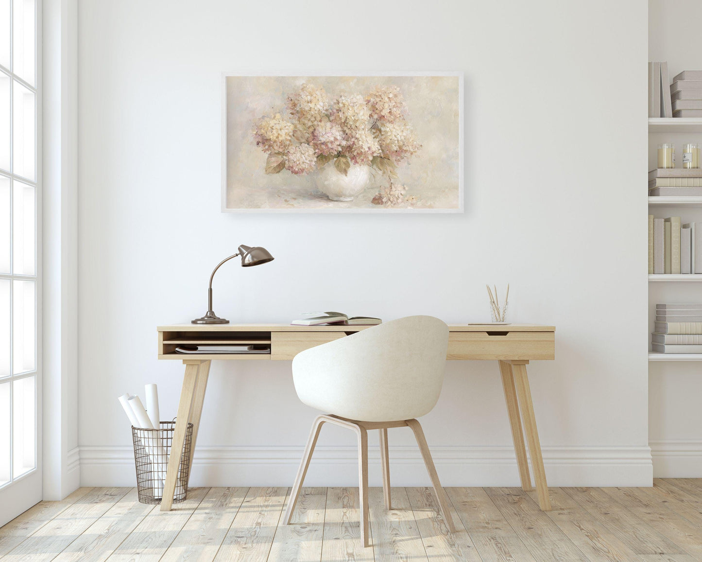 Pink Hydrangeas Frame TV Art