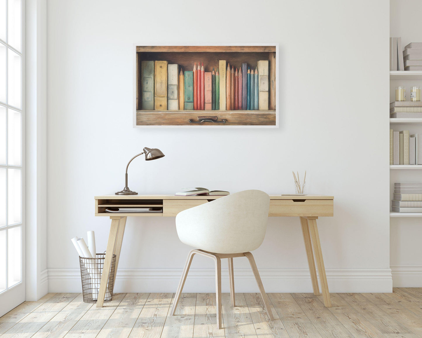 Back to School Colorful Pencils Frame TV Art