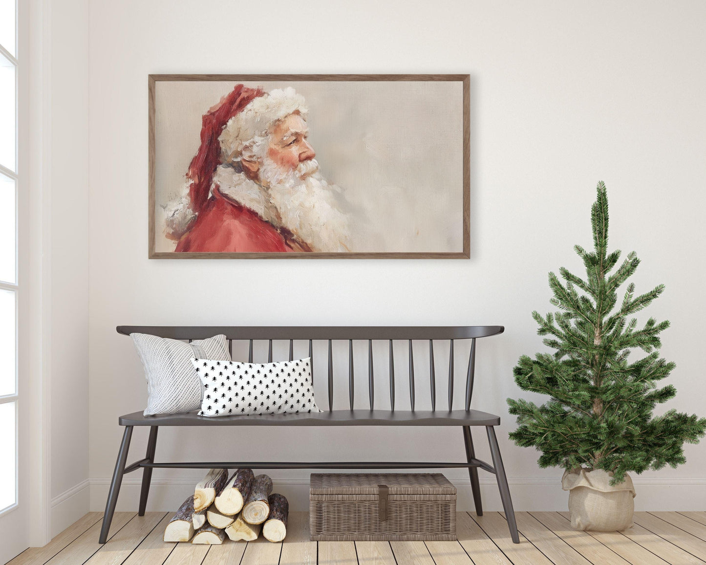 Santa Portrait Frame TV Art