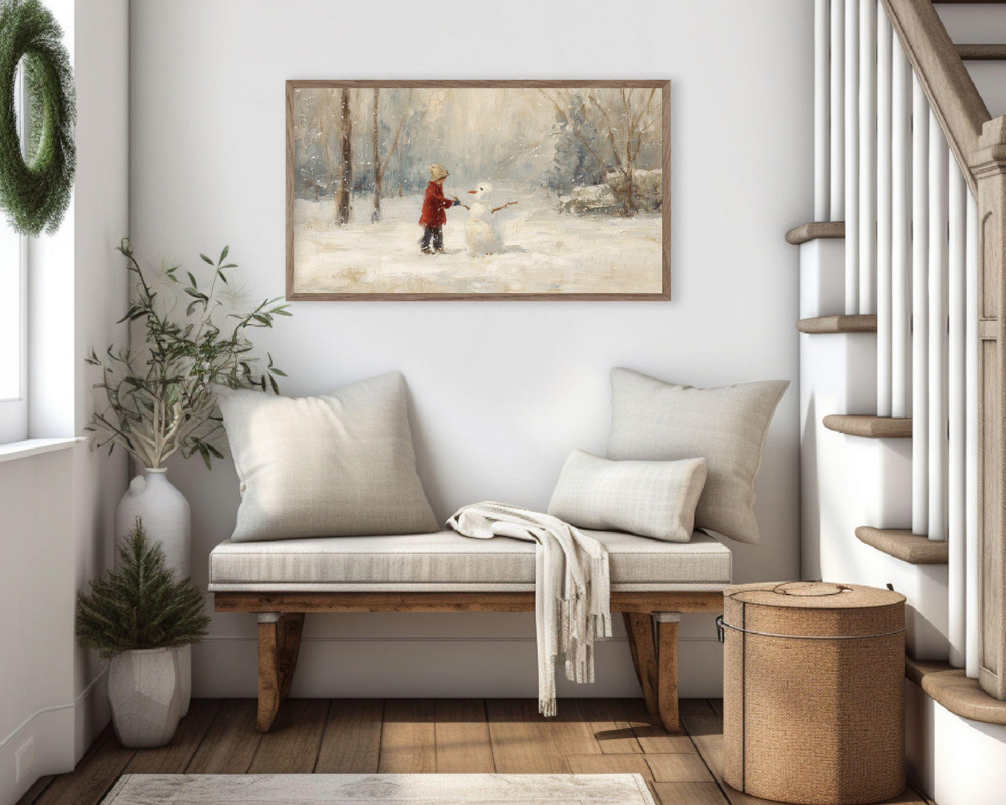 Building a Snowman Frame TV Art