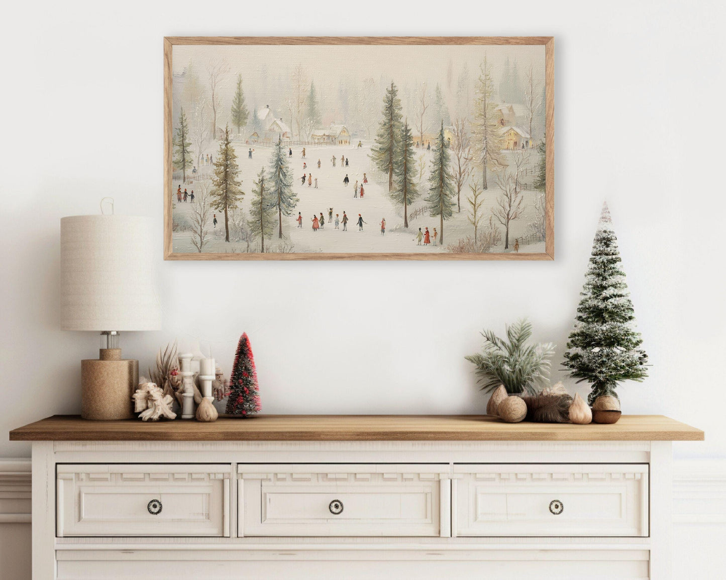 Ice Skaters Frame TV Art