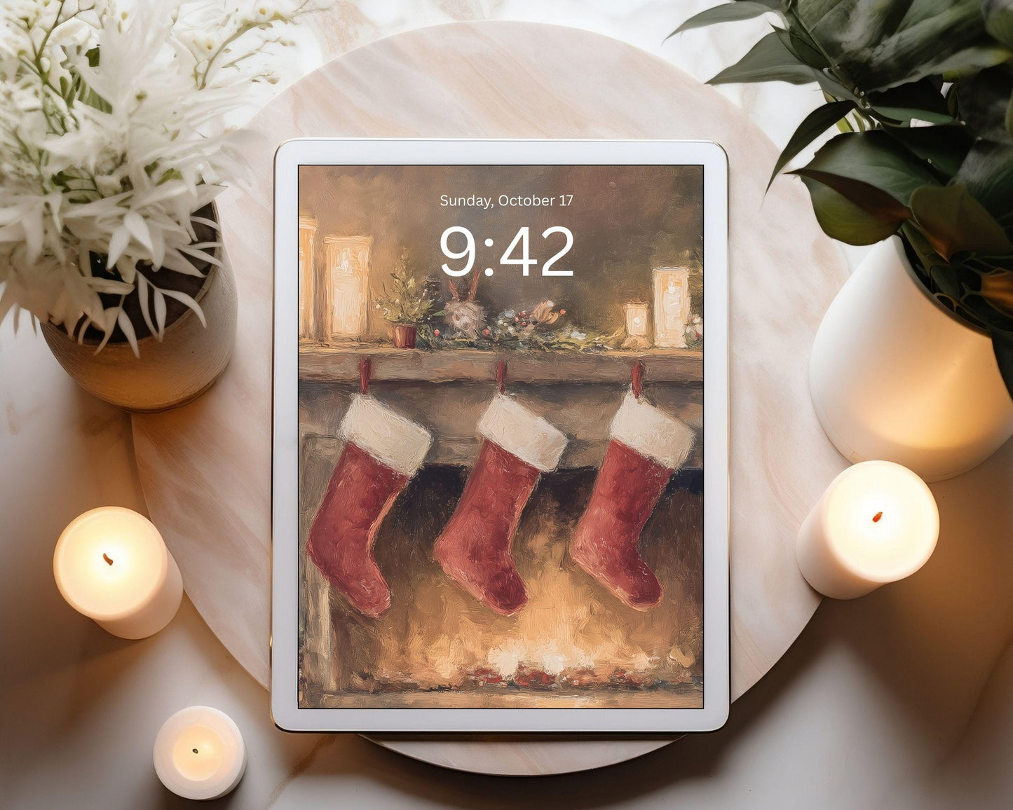 Christmas Stockings Desktop Wallpaper Set