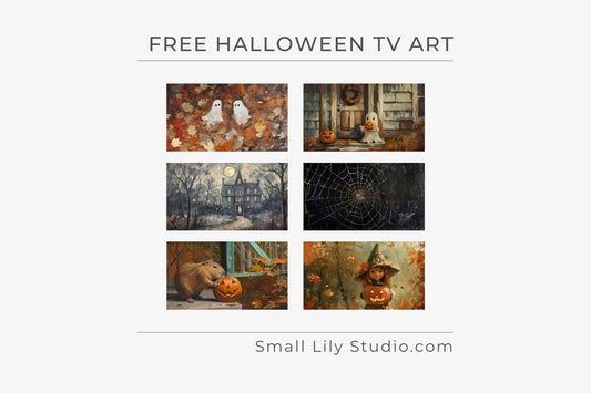 Free Halloween Frame TV art bundle of 6 artworks