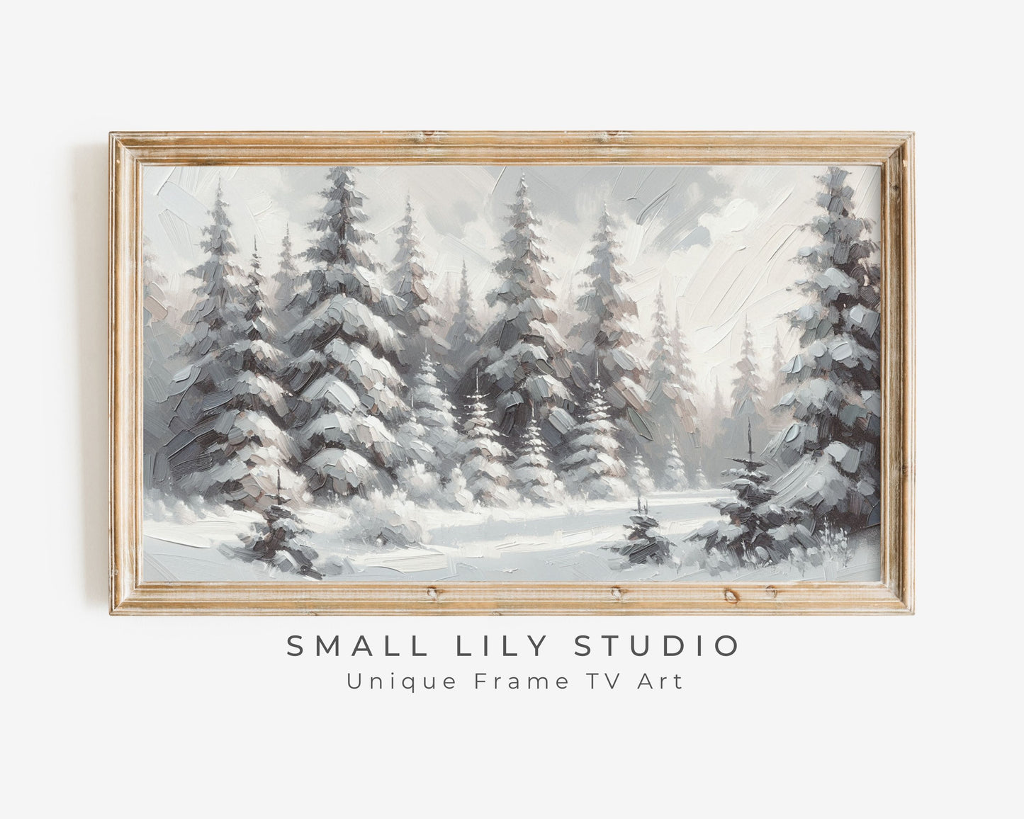 Snowy Winter Forest Frame TV Art