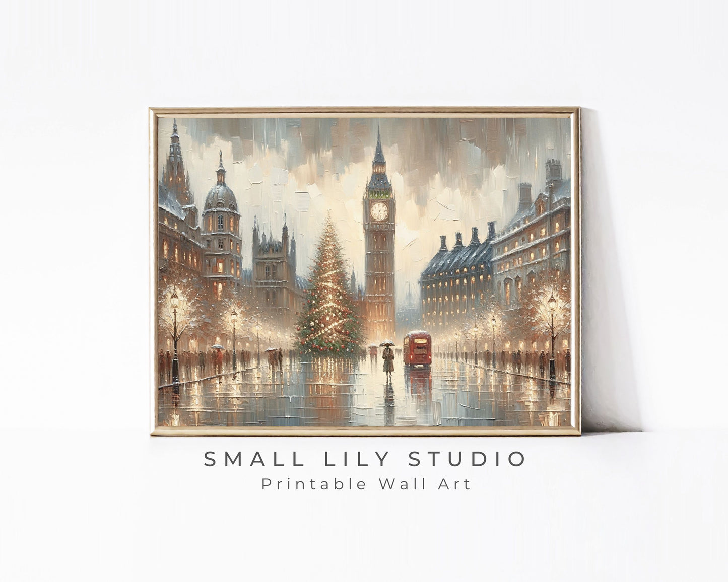 London Christmas Printable Wall Art