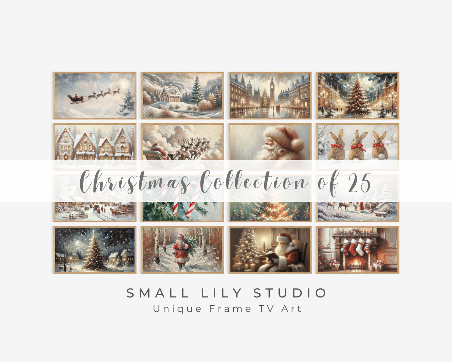 Christmas Frame TV Art Bundle of 25