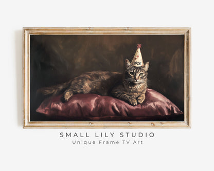 Happy New Years 2026 for Cat Lover Frame TV Art