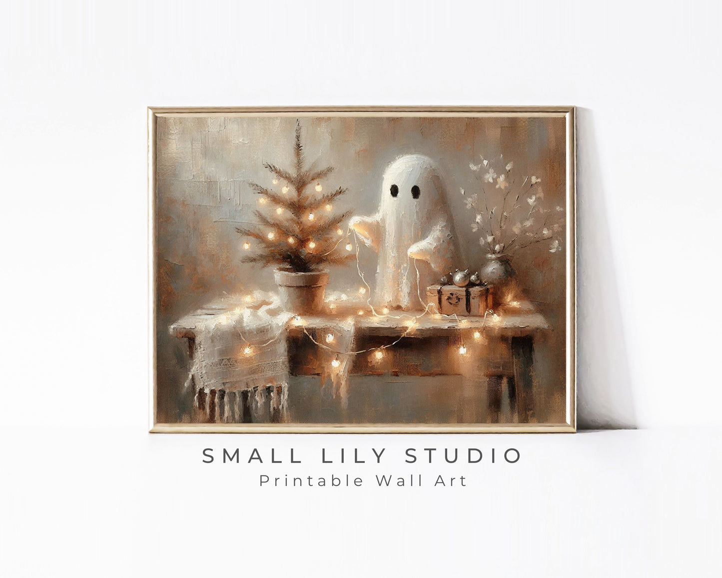 Printable Christmas ghost print