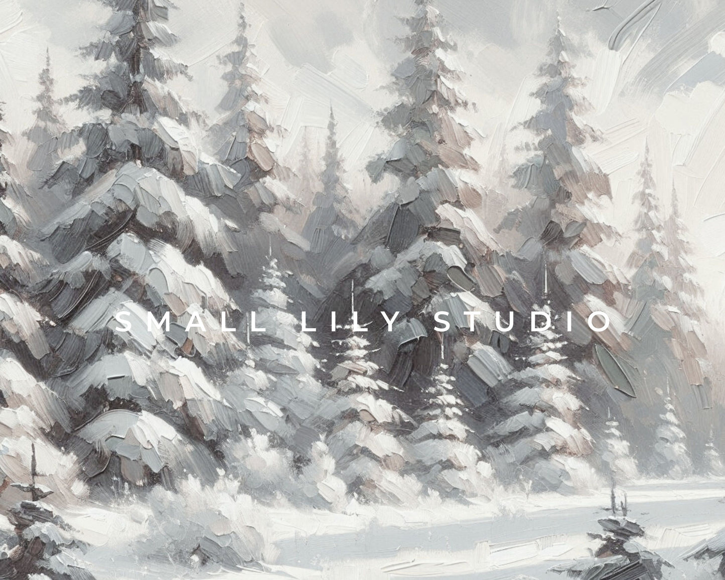 Snowy Winter Forest Frame TV Art