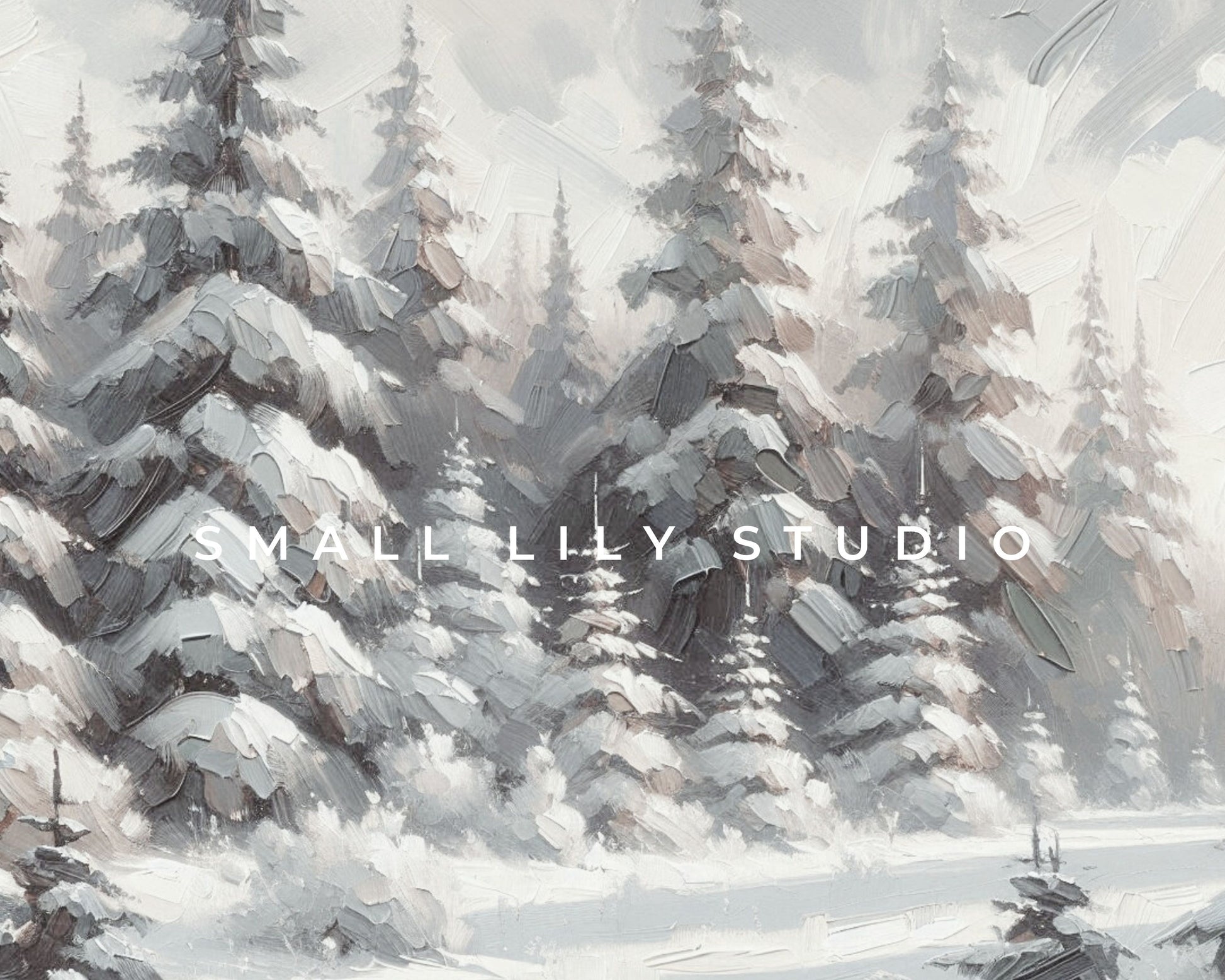 Snowy Winter Forest Frame TV Art