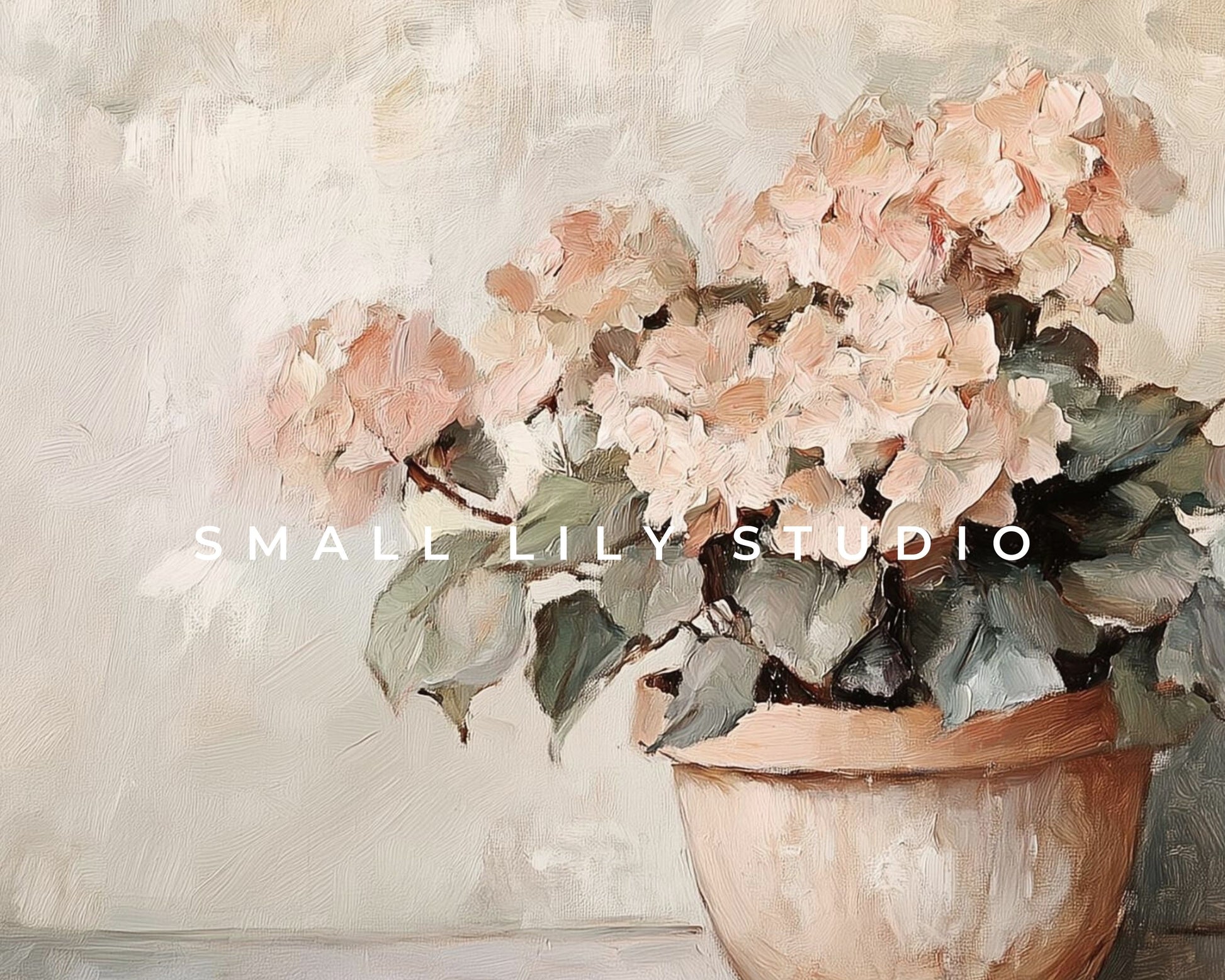 Pink Hydrangeas Still Life Frame TV Art