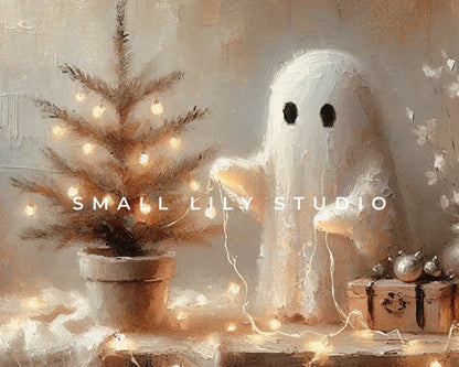 Christmas Ghost Printable Wall Art