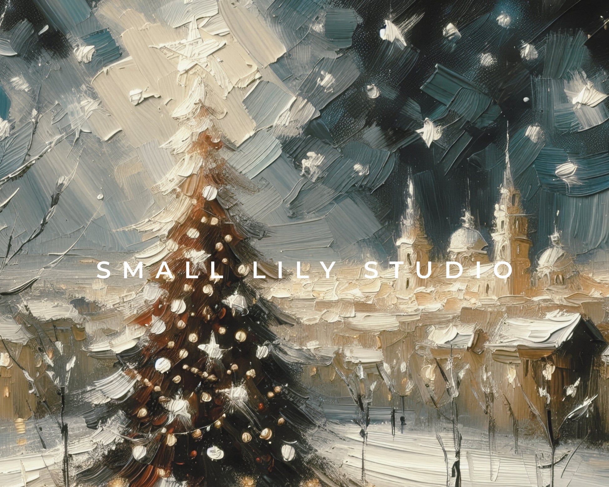 Christmas Tree at Night Frame TV Art