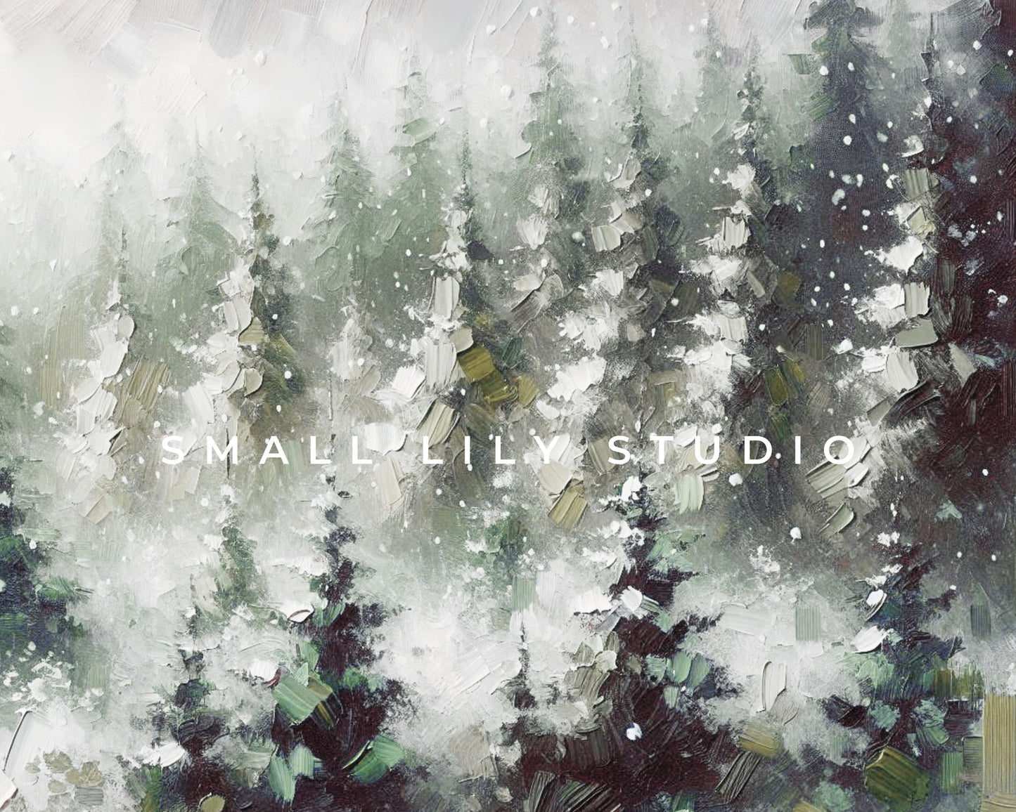 Forest Snowfall Winter Landscape Frame TV Art