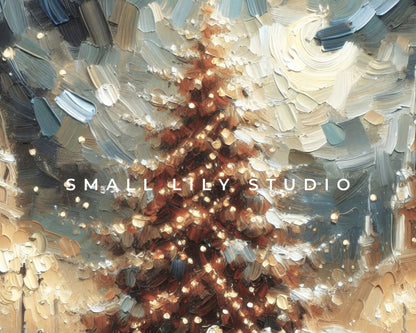 Christmas Tree in Town Square Frame TV Art