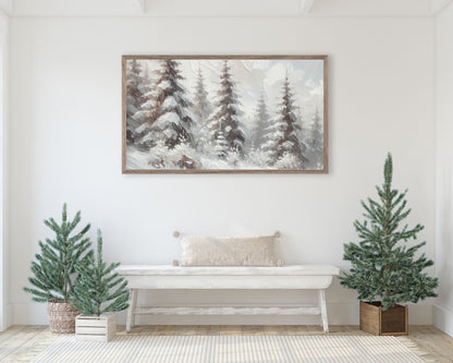 Winter Trees Christmas Frame TV Art