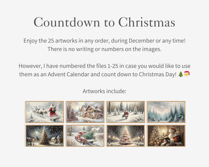 Christmas Frame TV Art Bundle of 25