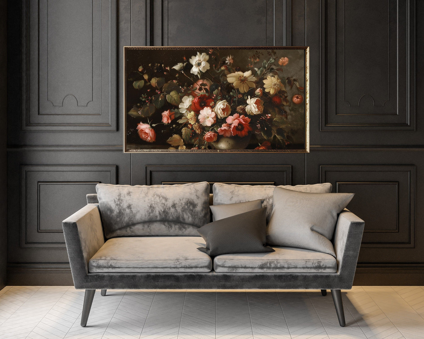 Moody Fall Florals Frame TV Art