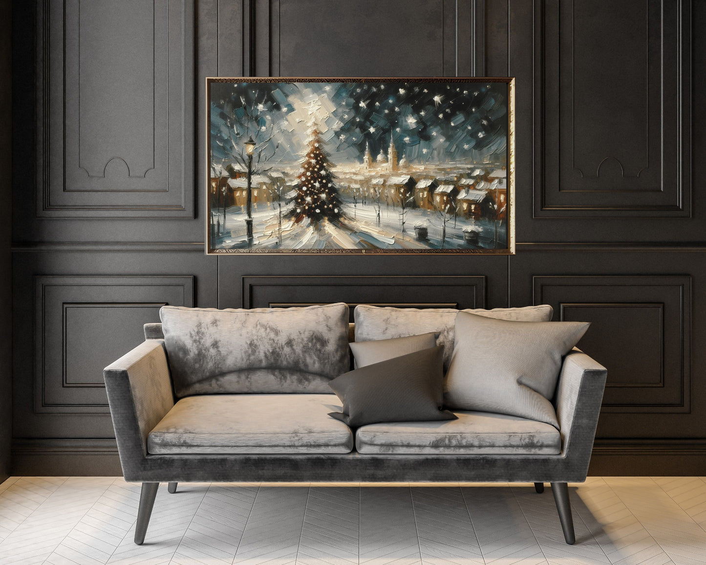 Christmas Tree at Night Frame TV Art