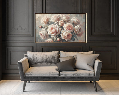 Pink Roses Frame TV Art