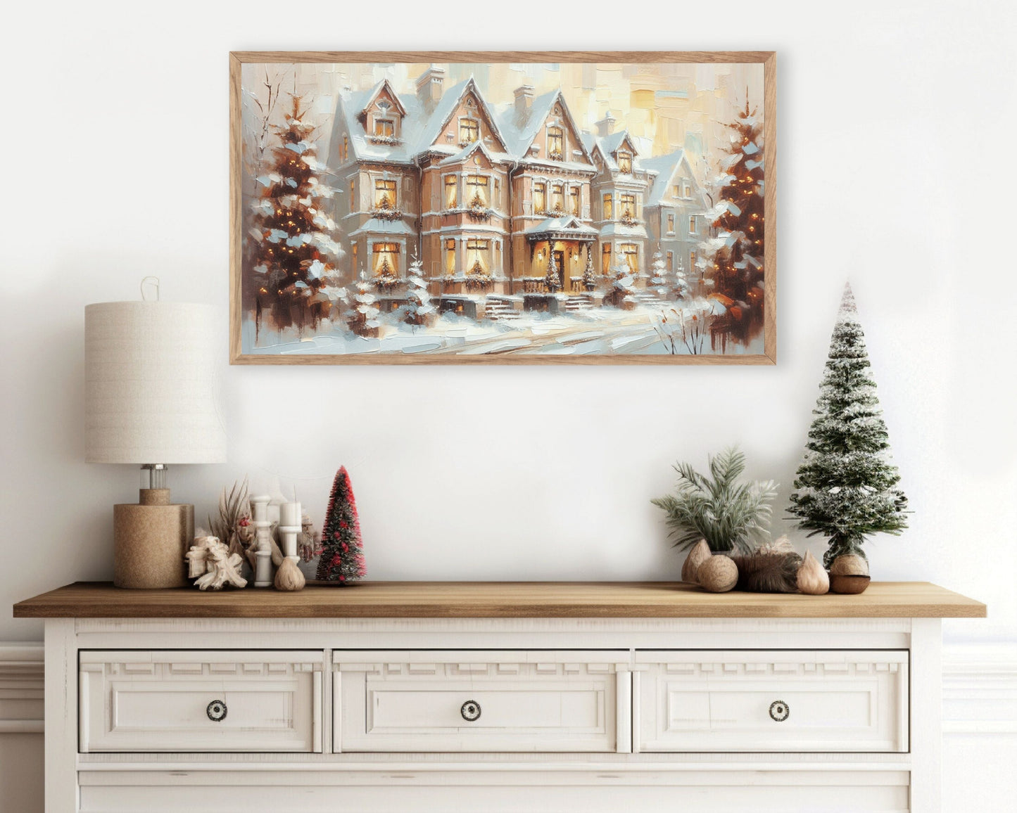 Christmas Townhouses Frame TV Art