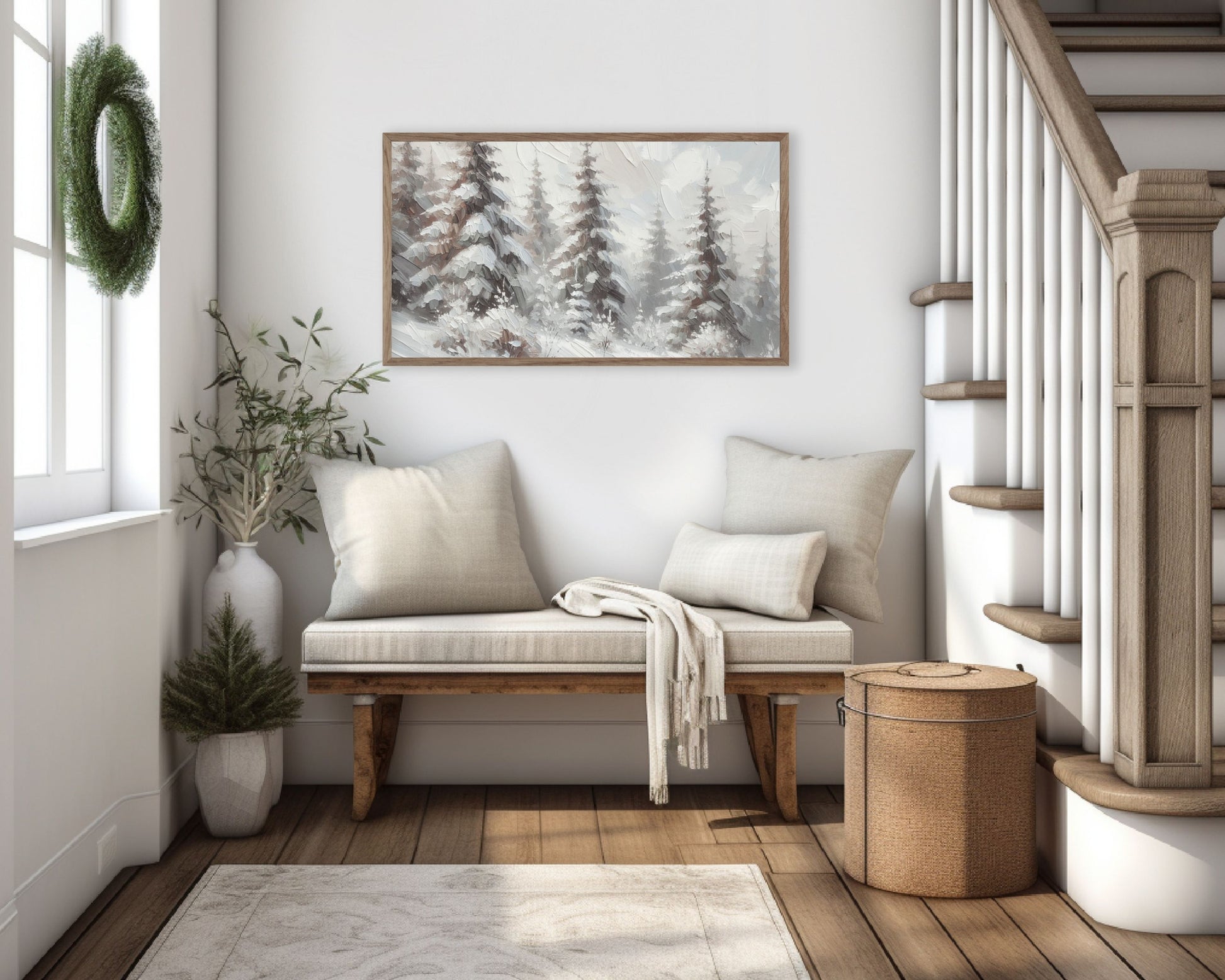 Winter Trees Christmas Frame TV Art