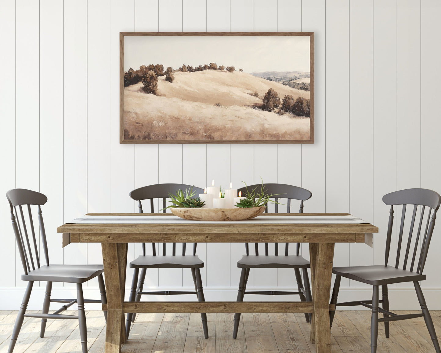 Rustic Country Landscape Frame TV Art