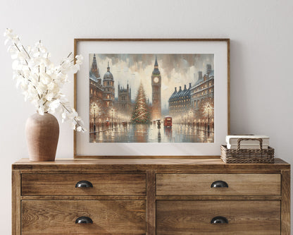 London Christmas Printable Wall Art