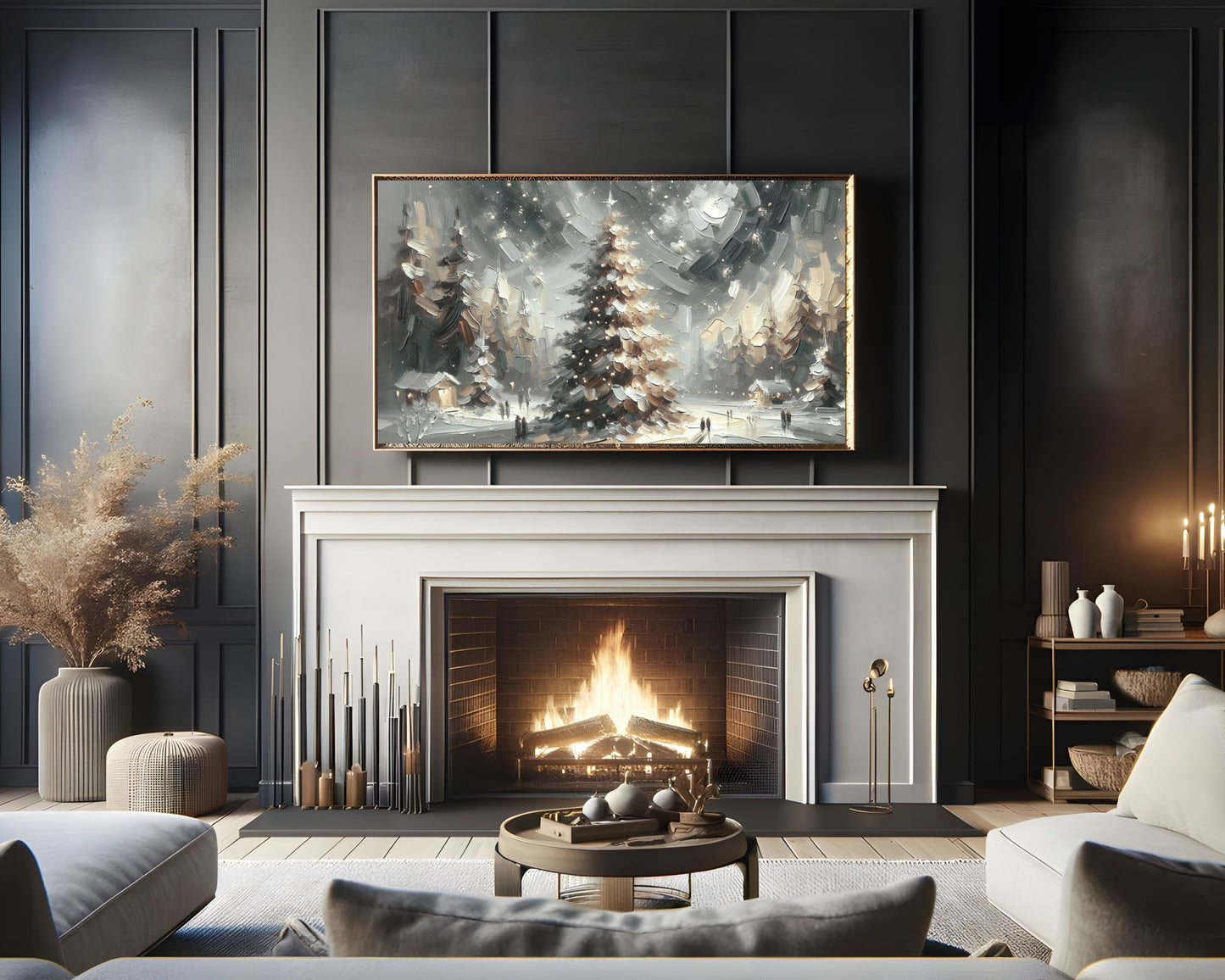 Winter Tree Abstract Frame TV Art