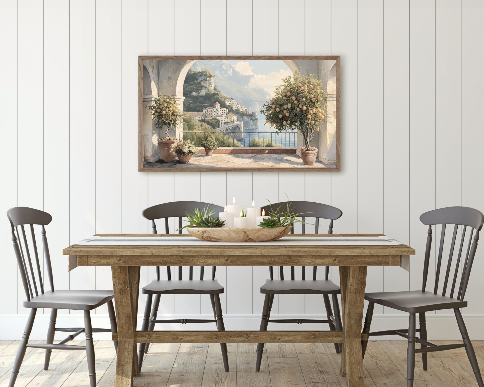 Summer Italian Terrace & Lemon Tree Frame TV Art