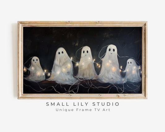 Ghosts Partying Halloween Frame TV Art