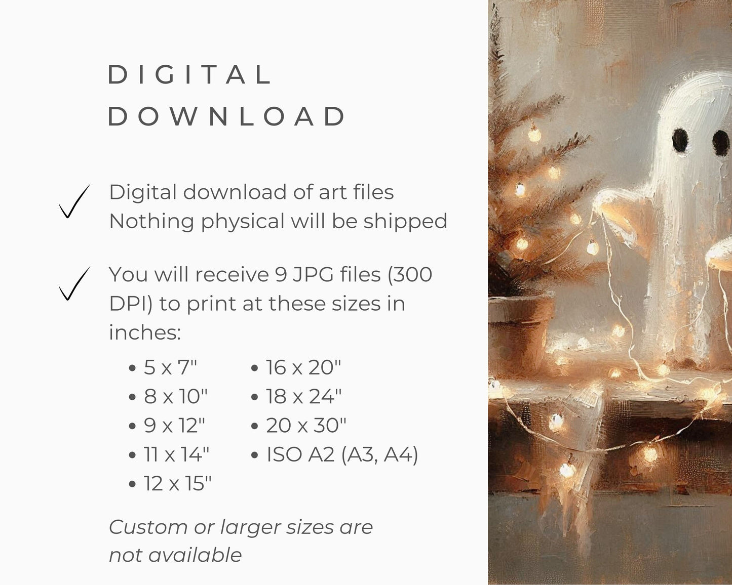 Christmas Ghost Printable Wall Art