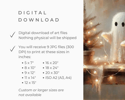 Christmas Ghost Printable Wall Art