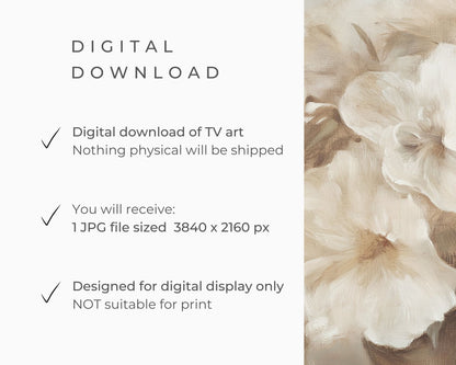 Abstract Fall Florals Frame TV Art