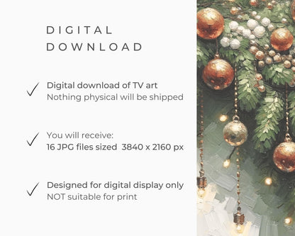 Christmas Collection Frame TV Art Bundle of 16