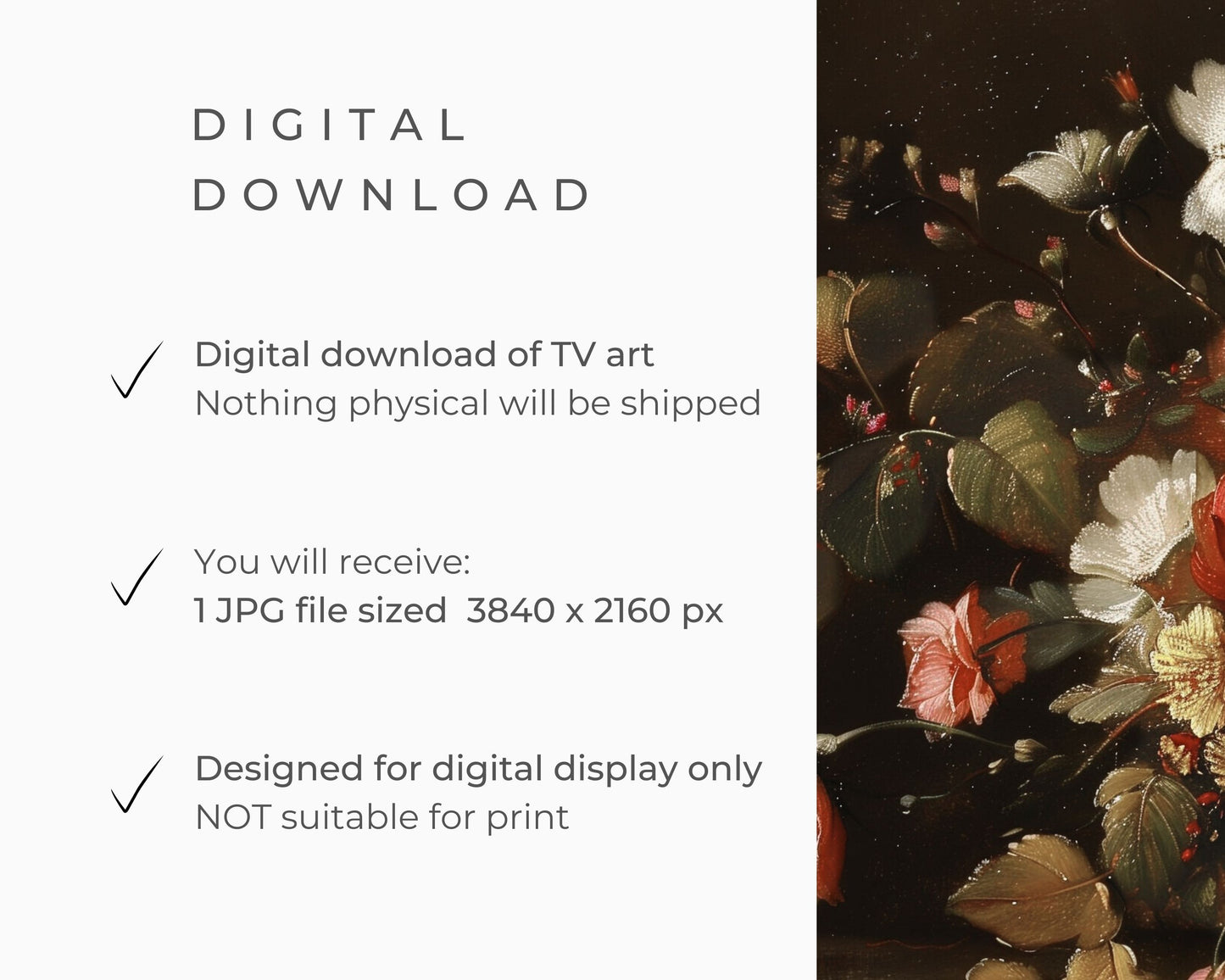 Moody Fall Florals Frame TV Art