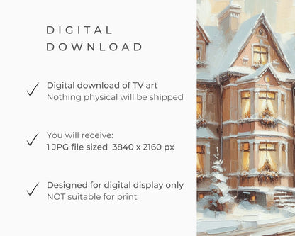 Christmas Townhouses Frame TV Art