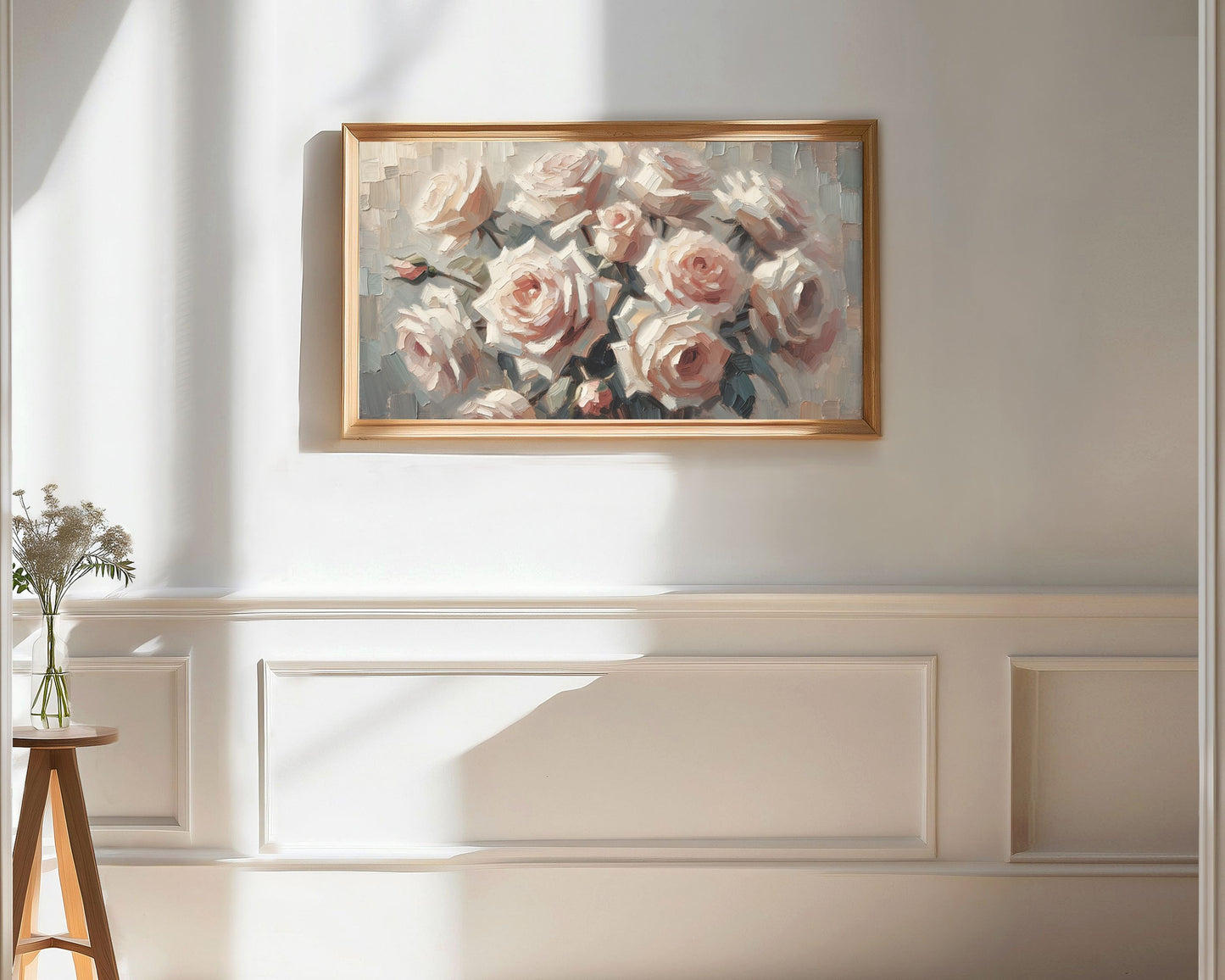 Pink Roses Frame TV Art