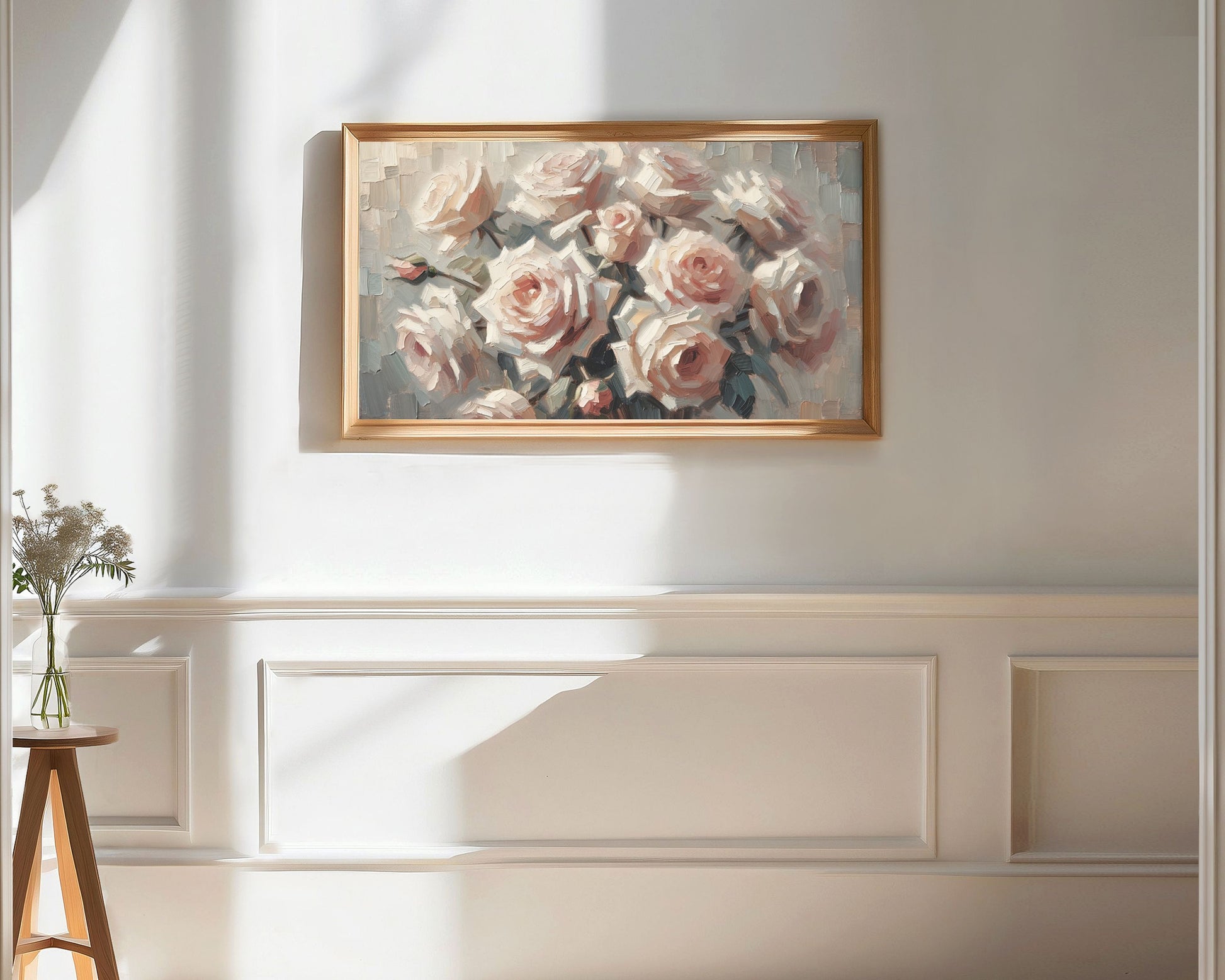 Pink Roses Frame TV Art