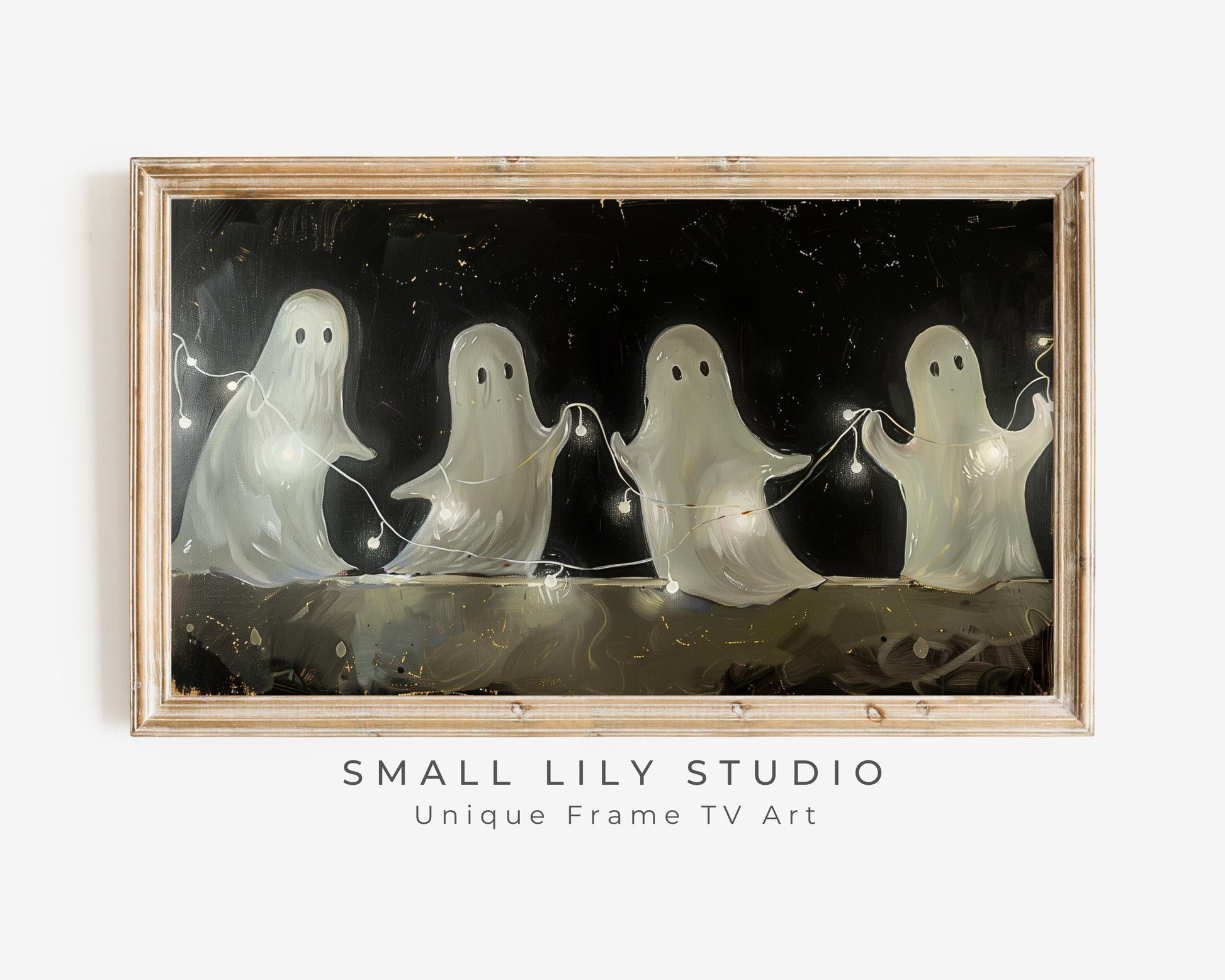 Halloween Ghosts at Party Frame TV Art