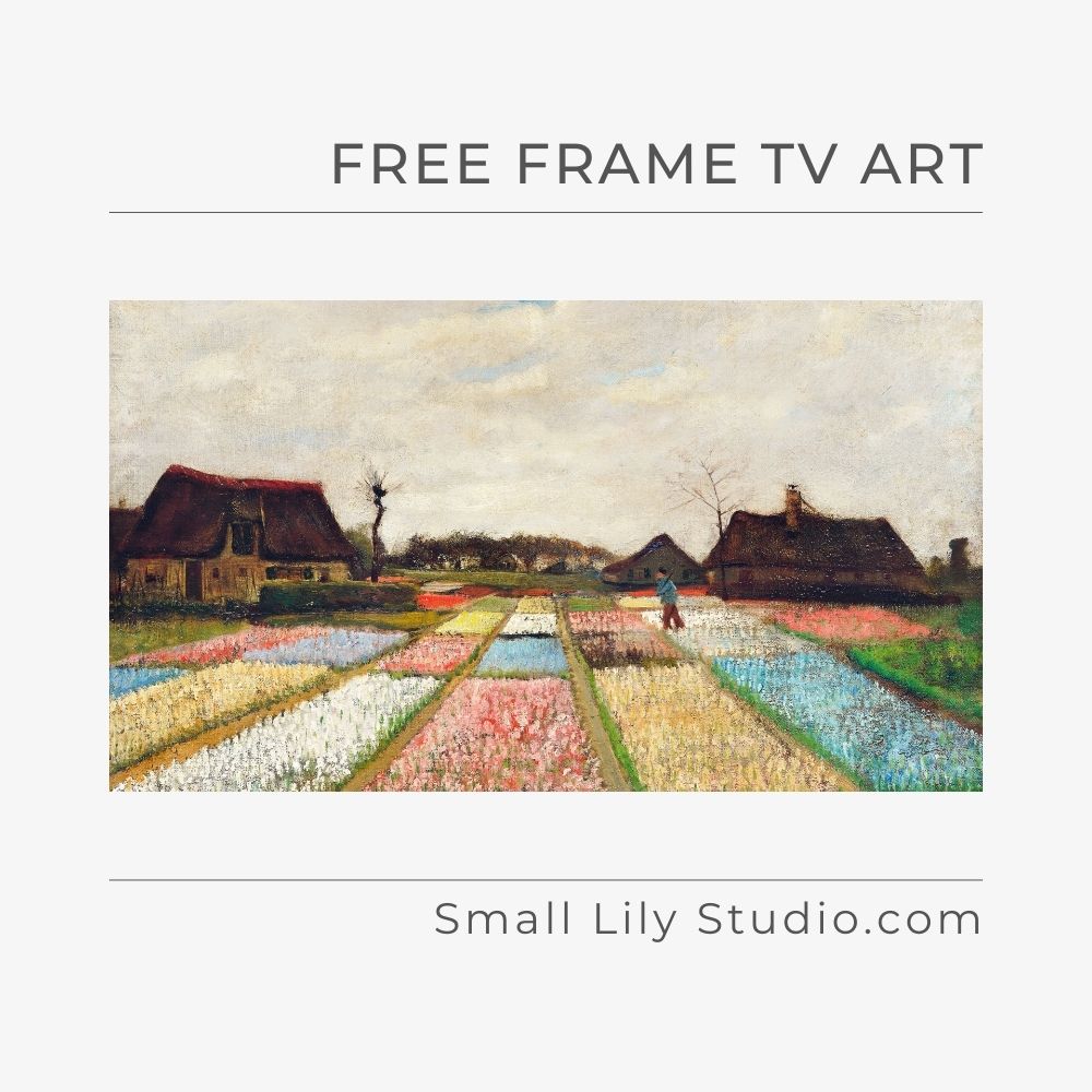 Flower Beds in Holland by Vincent Van Gogh - Free Frame TV art