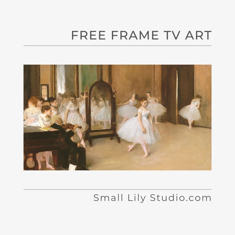 The Dancing Class by Edgar Degas - Free Frame TV art