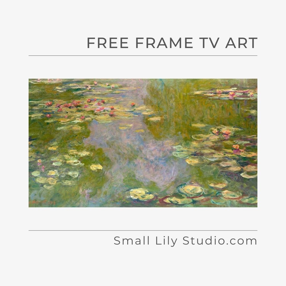 Water Lilies by Claude Monet - Free Frame TV art