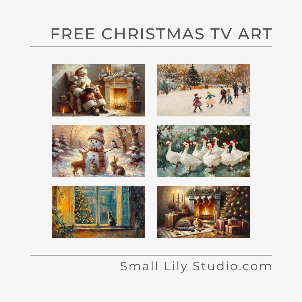 Free Christmas Frame TV Art Set