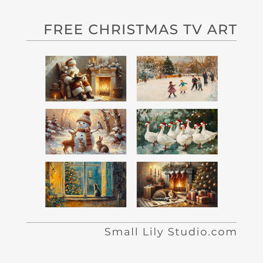 Free Christmas Frame TV Art Set