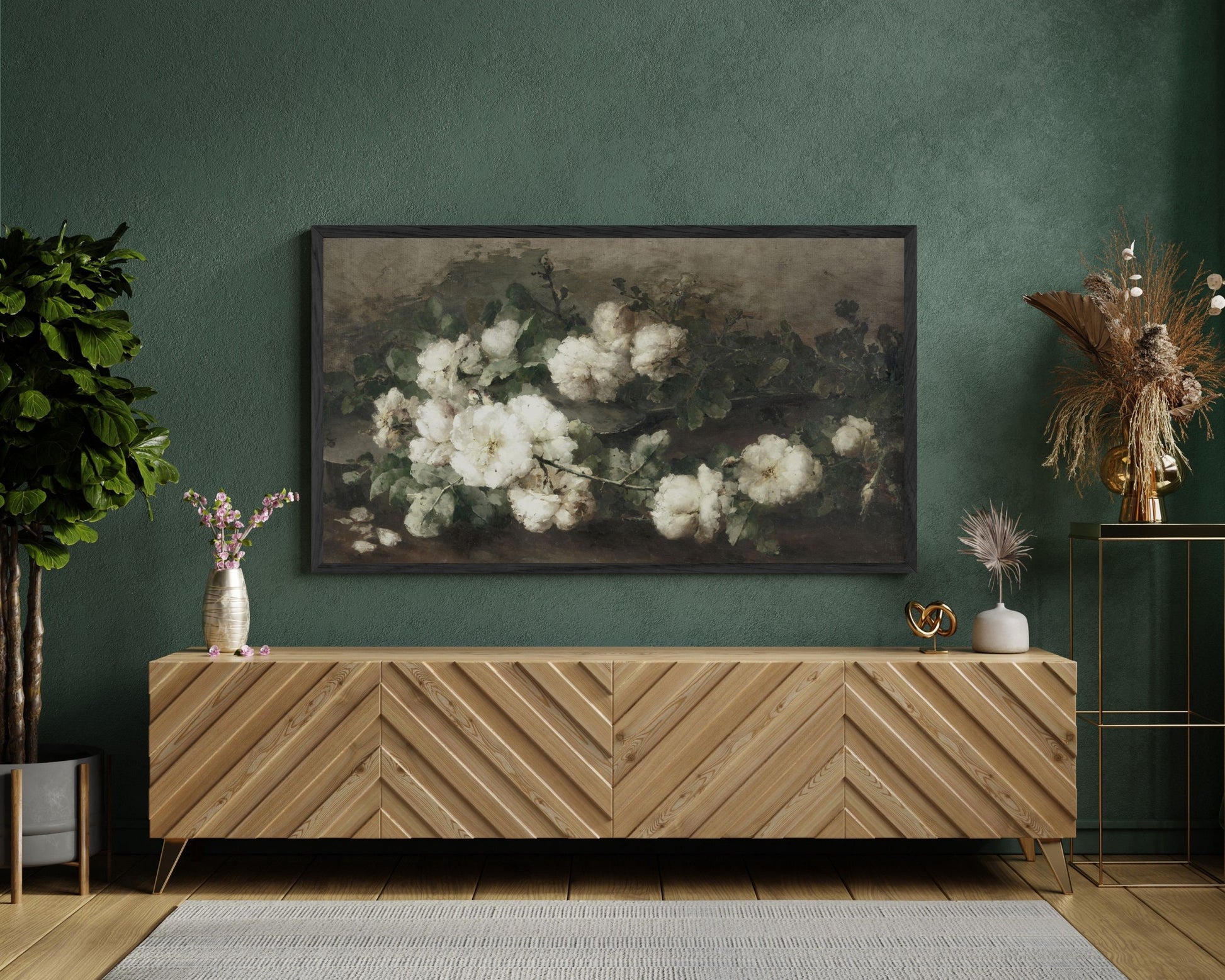 Dark Botanical Frame TV Art