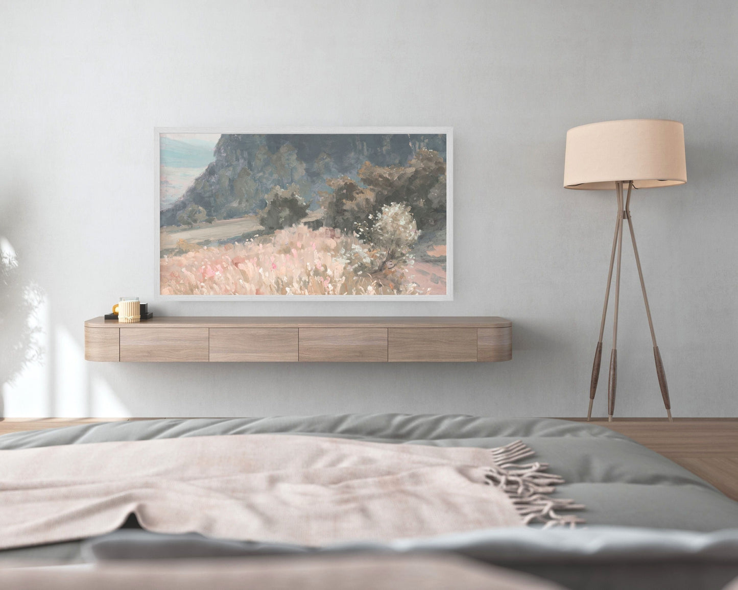 Pink Flowers Frame TV Art