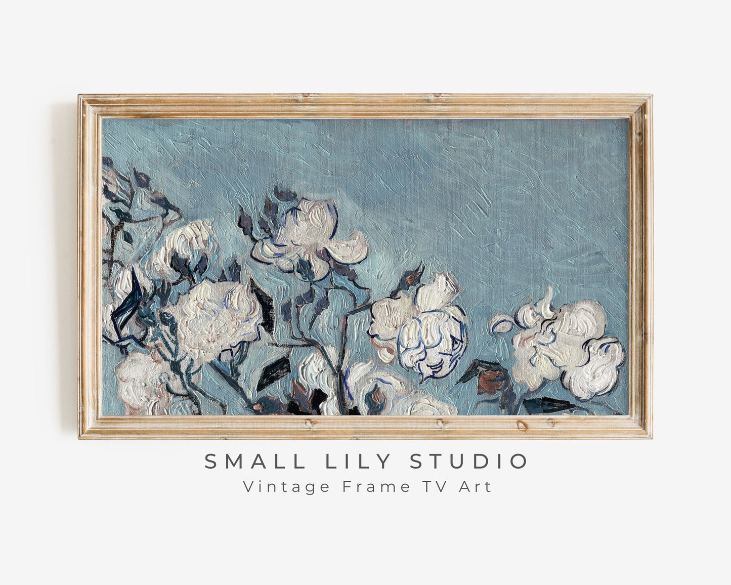 Spring Floral Oil Painting Frame TV Art