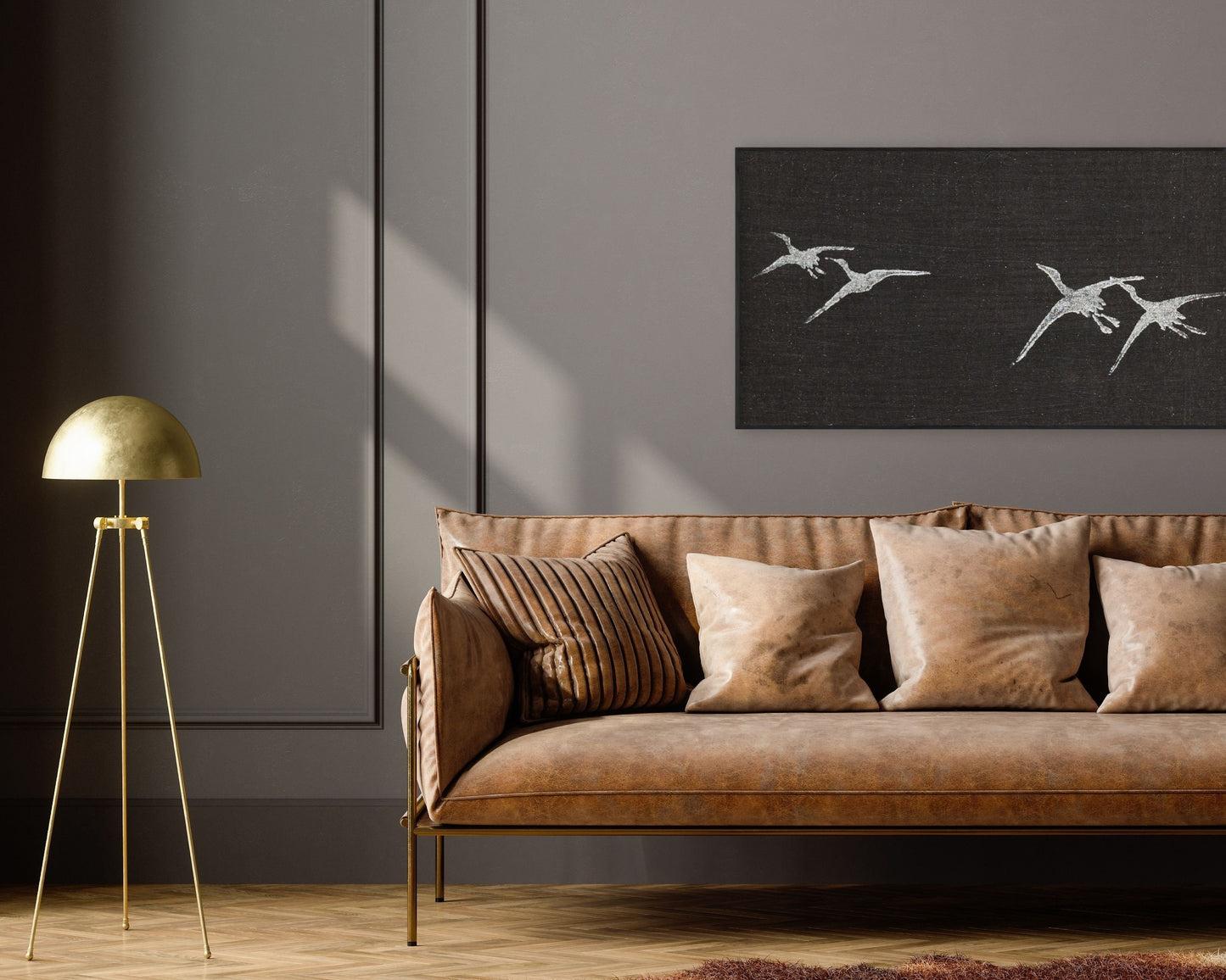 Japanese Cranes Vintage Frame TV Art